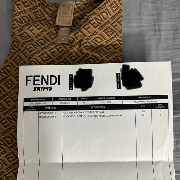 FENDI X SKIMS HIGH NECK BODYSUIT - Picture 2 of 5